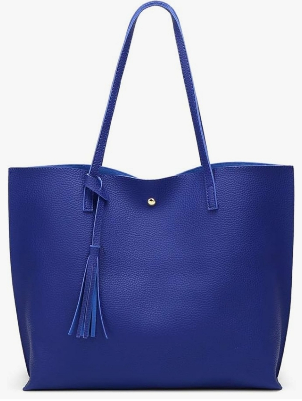Classic Blue Tassel Tote Bag